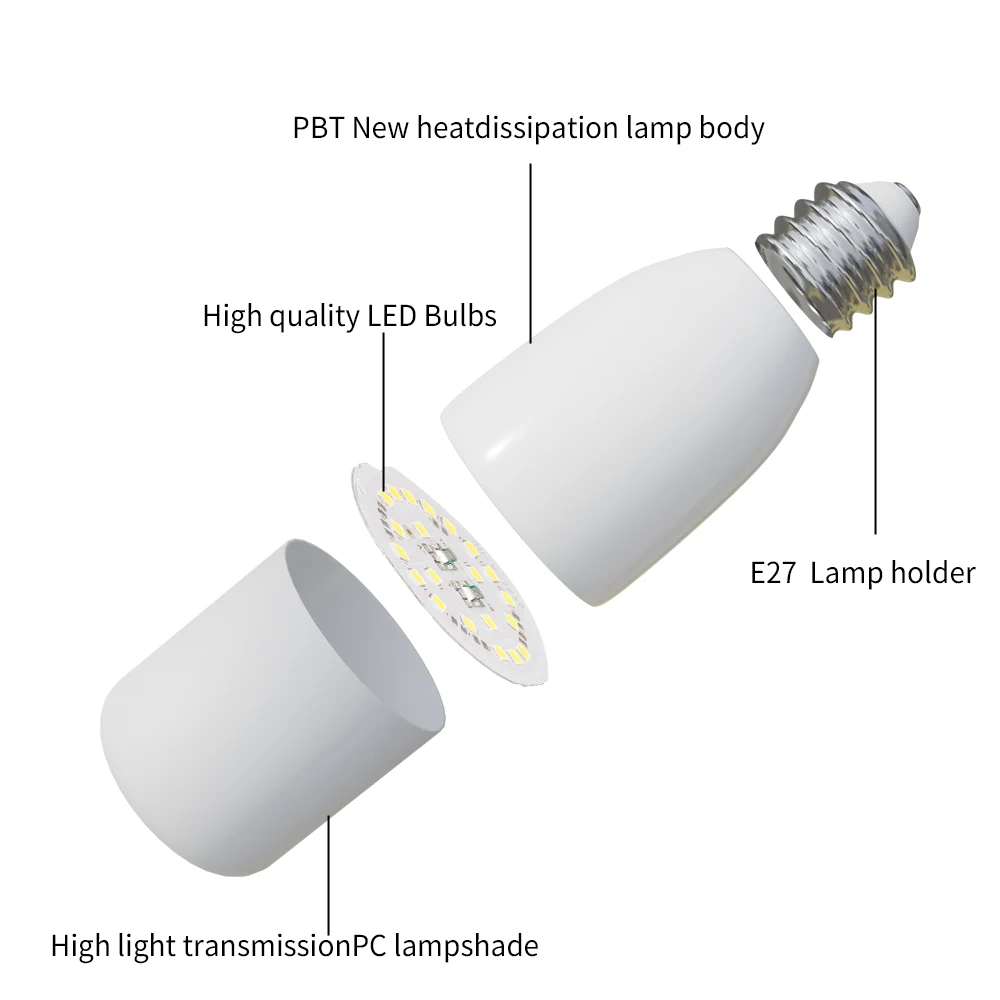 30/40W Led Column Photography Light Covered Aluminum 5600k Continuous Energy Saving For E27 Base Photographic Lighting Plastic