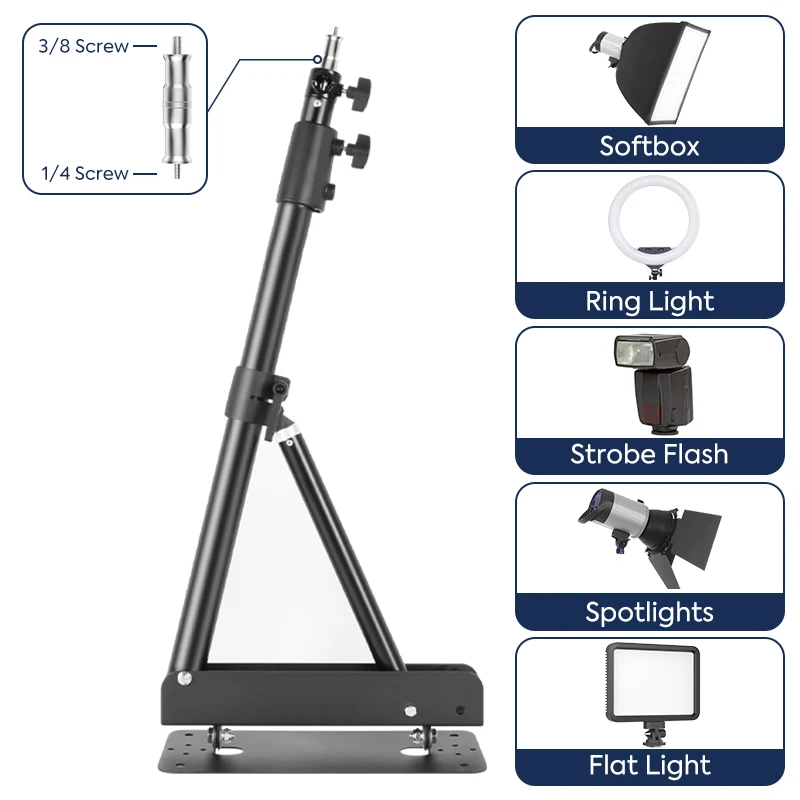 22" LED Ring Light, With 54"/69"Wall Mount Triangle Boom Arm Wireless Remote, Adjustable 3000-6500k Color Temperature Light Kit