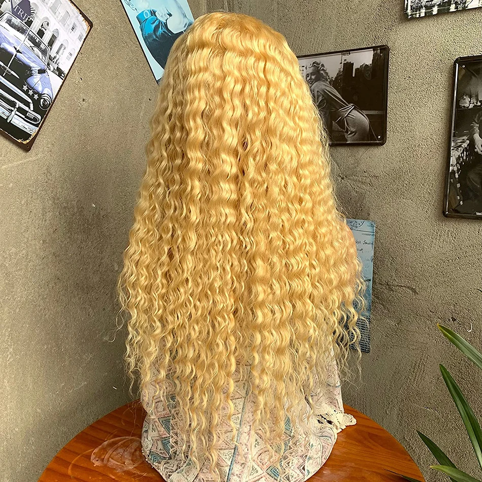 613 Blonde Lace Front Wig 13X6 Hd Lace Frontal Wig Curly Lace Front Human Hair Wig 13X4 Deep Wave Frontal Wigs For Women