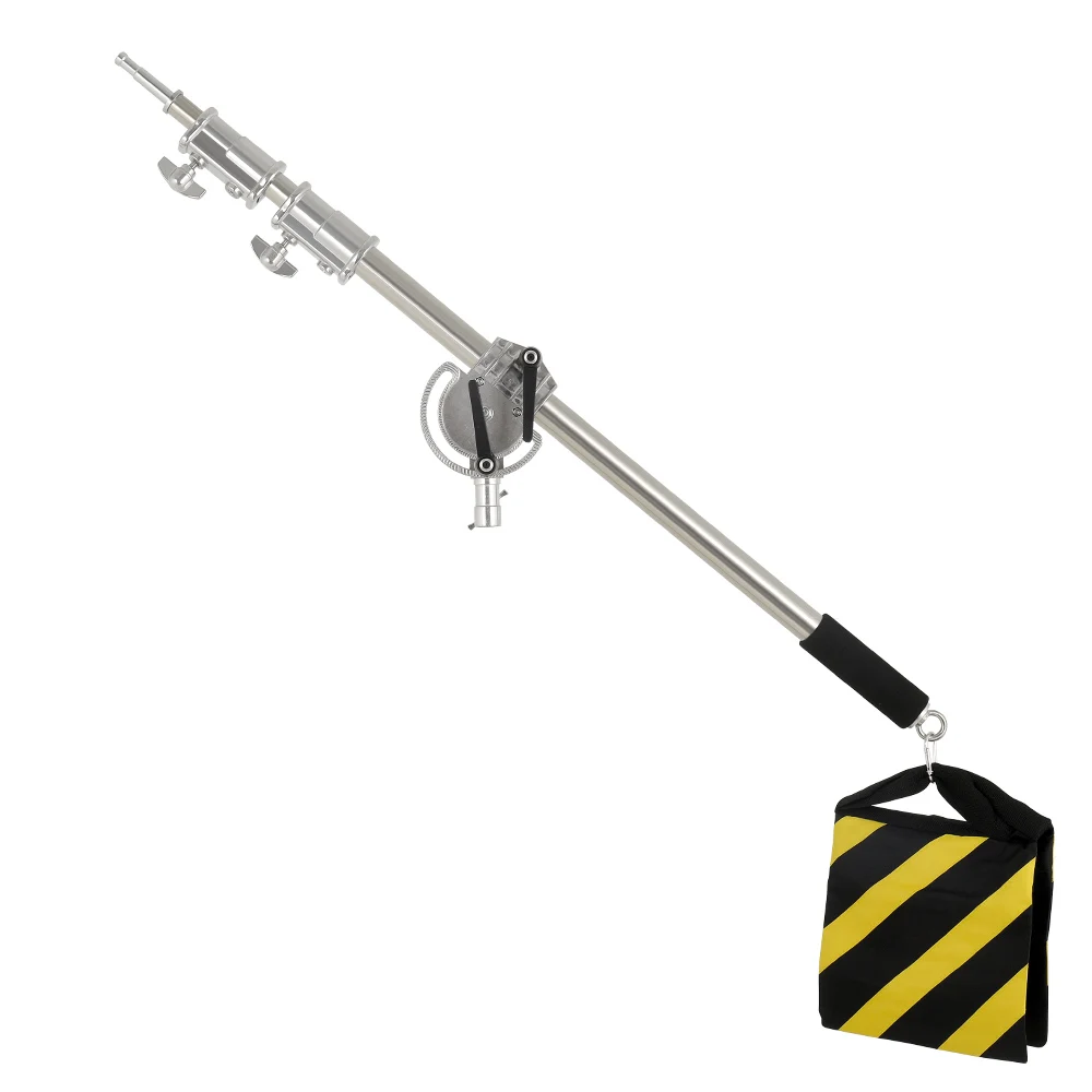 SH 106cm-249cm Stainless Steel C Stand Cross Arm Photo Studio Kit Light Stand Weight Bag Photo Studio Accessories Extension Rod
