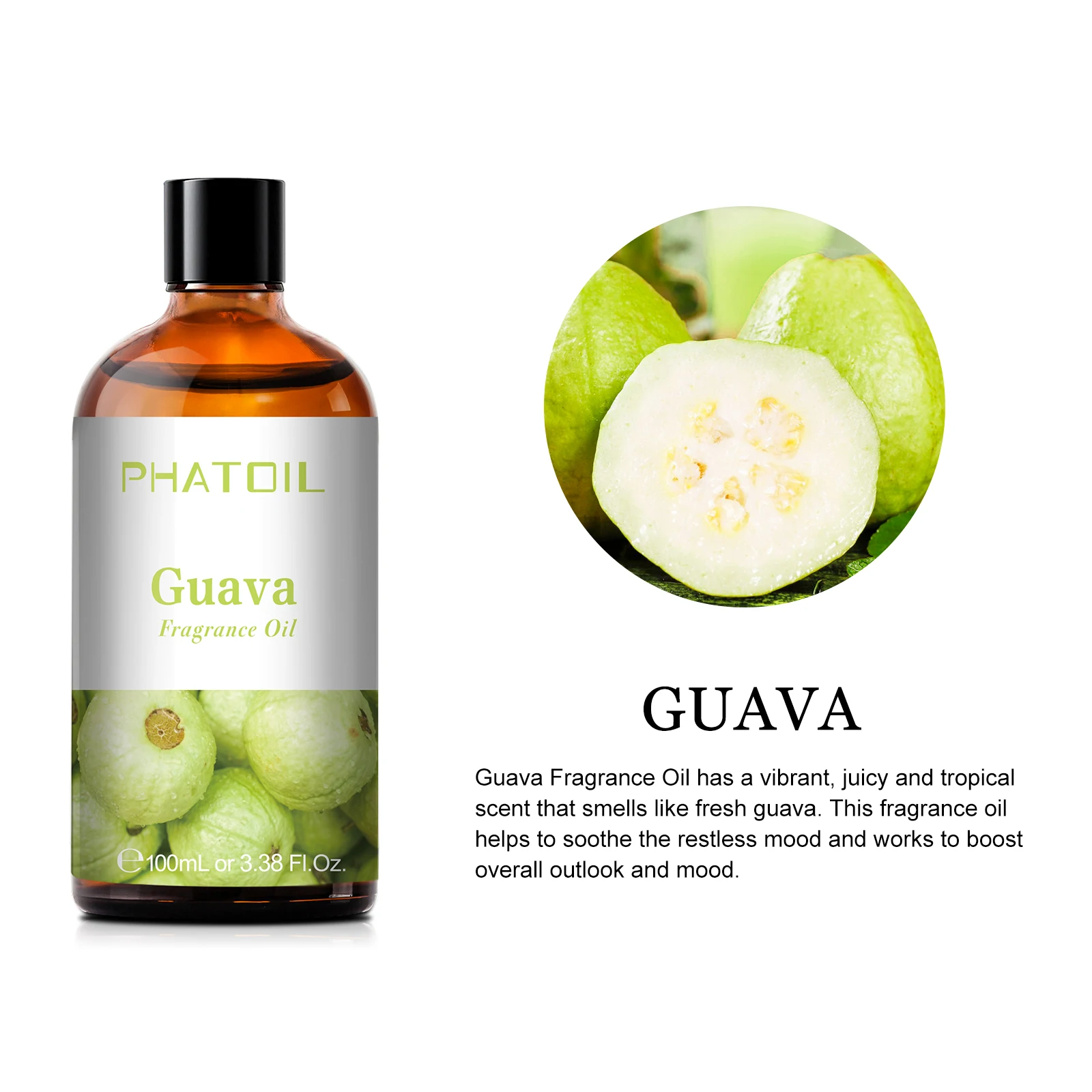 PHATOIL 100ml Coconut & Vanilla Fragrance Oils for Candles Soap Making DIY Aroma Peach Lime Strawberry Mango Cherry Watermelon