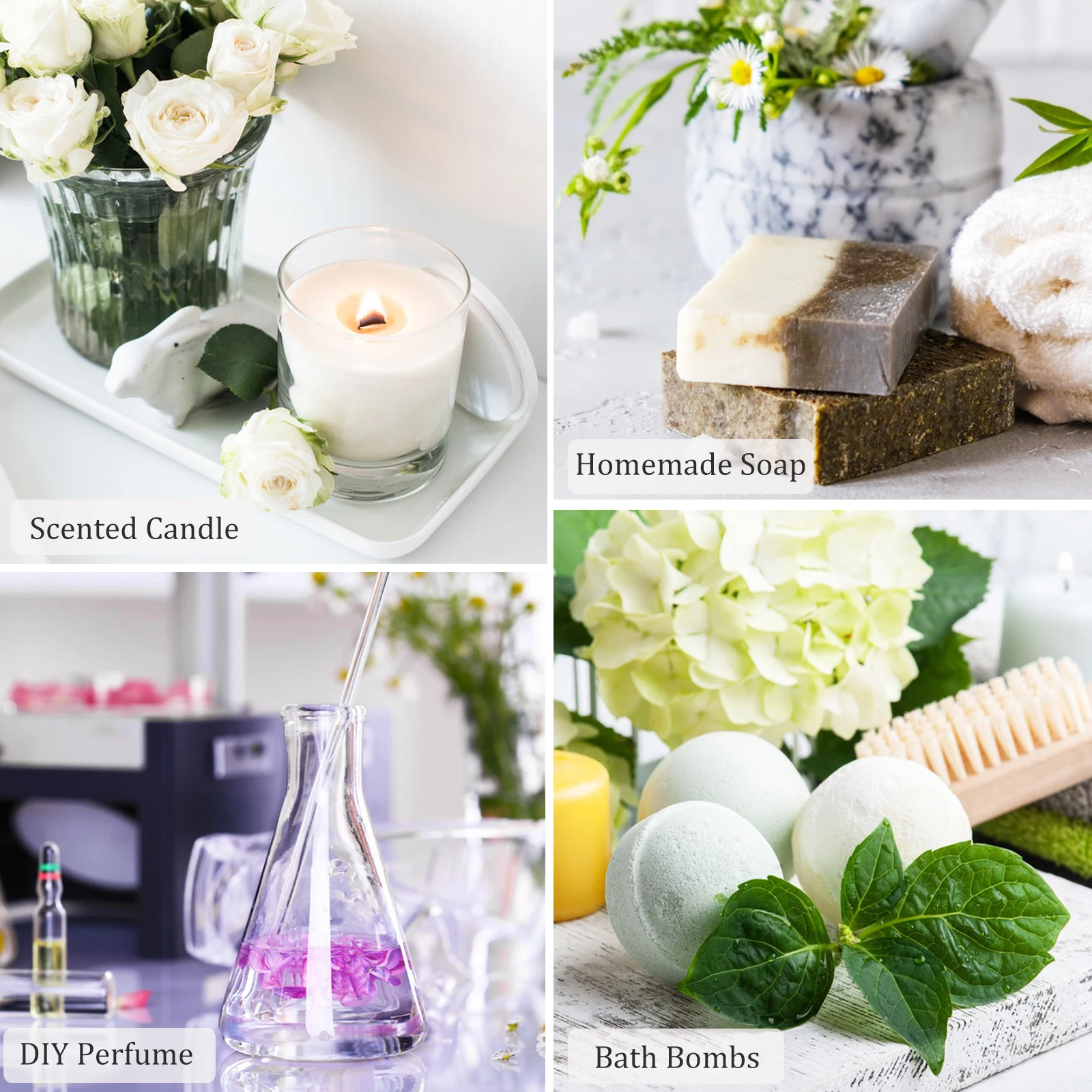 PHATOIL 100ml Coconut & Vanilla Fragrance Oils for Candles Soap Making DIY Aroma Peach Lime Strawberry Mango Cherry Watermelon