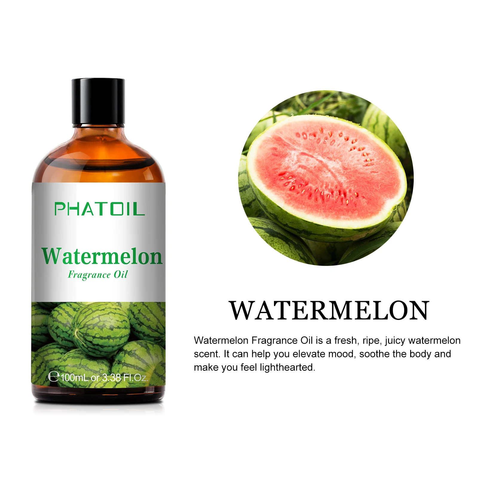 PHATOIL 100ml Coconut & Vanilla Fragrance Oils for Candles Soap Making DIY Aroma Peach Lime Strawberry Mango Cherry Watermelon