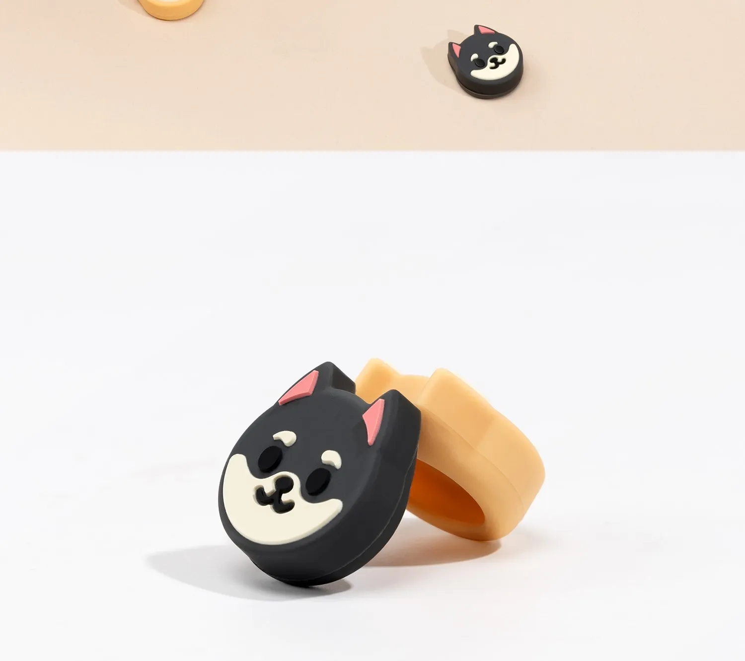 GeekShare Thumb Grips Caps Shiba Inu Silicone NS OLED Handle Rocker Protective Cover for Nintendo Switch Lite Joystick Caps