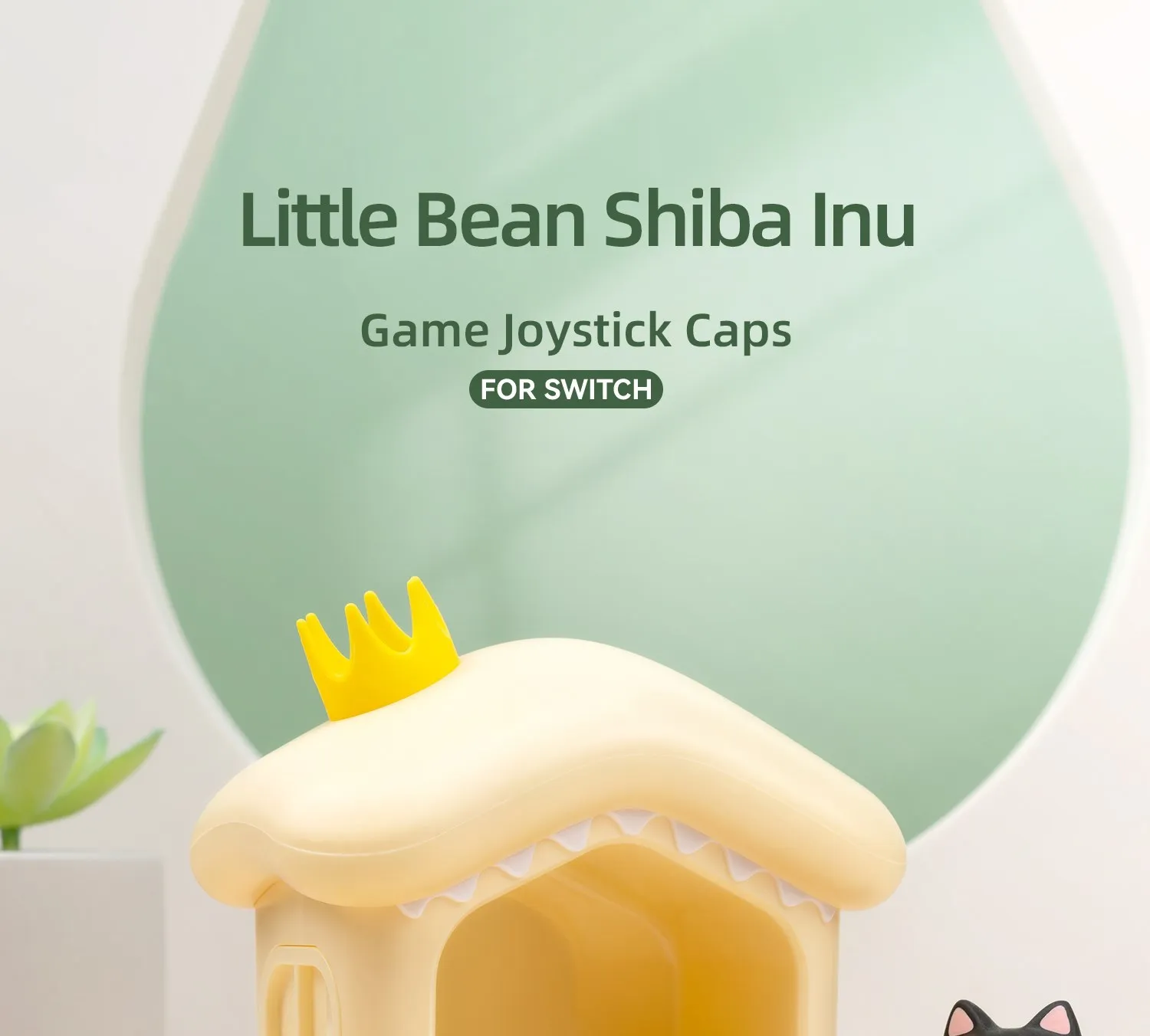 GeekShare Thumb Grips Caps Shiba Inu Silicone NS OLED Handle Rocker Protective Cover for Nintendo Switch Lite Joystick Caps