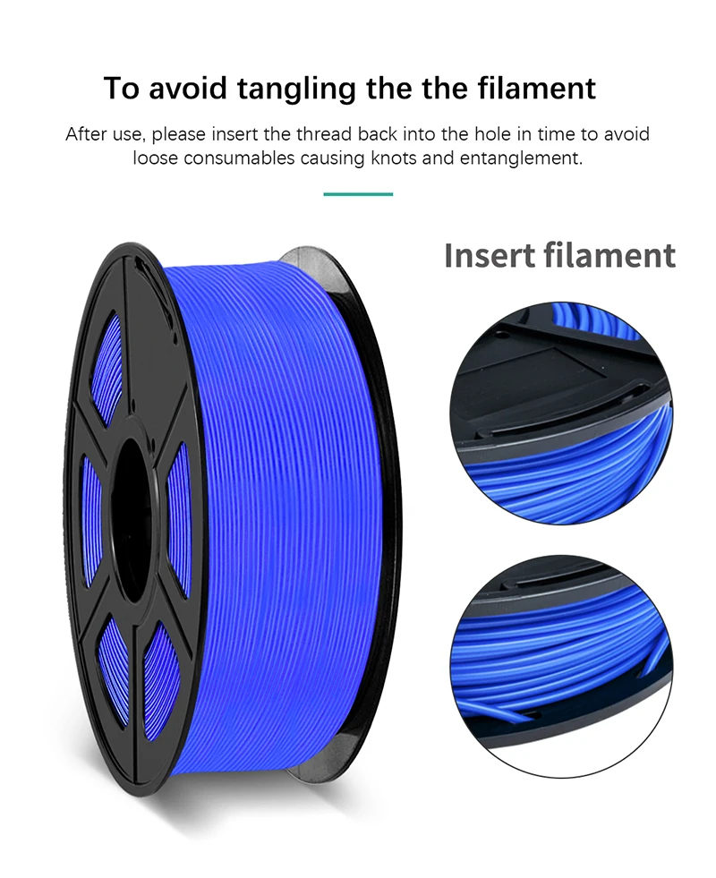 SUNLU PLA 3D Filament 1KG 1.75MM +/-0.02MM No Bubble Arranged Neatly Non-Toxtic Odorlessr Vacuum Packaging PLAPLUS Marble