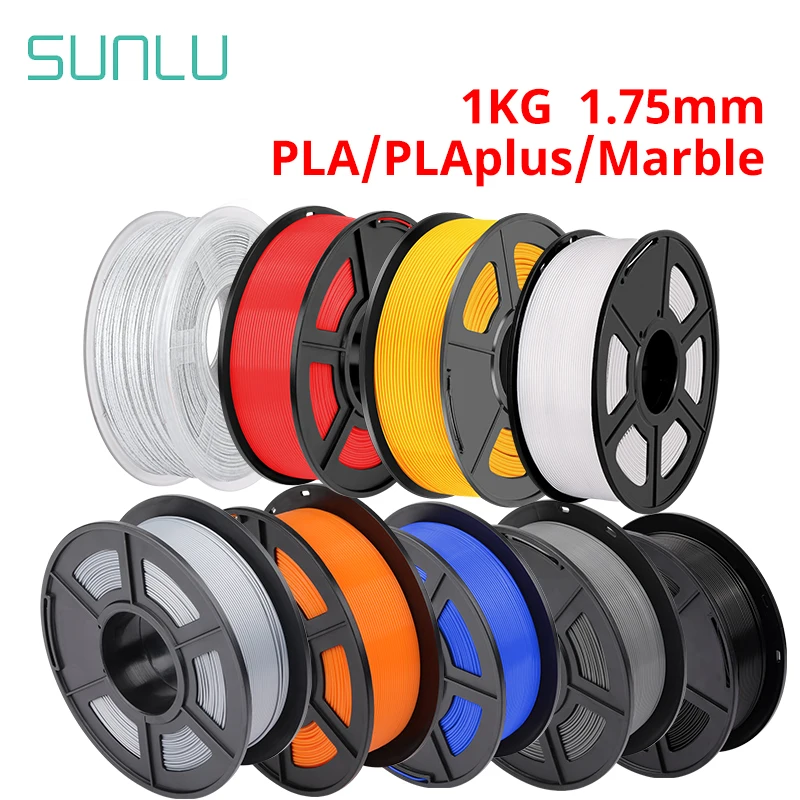 SUNLU PLA 3D Filament 1KG 1.75MM +/-0.02MM No Bubble Arranged Neatly Non-Toxtic Odorlessr Vacuum Packaging PLAPLUS Marble