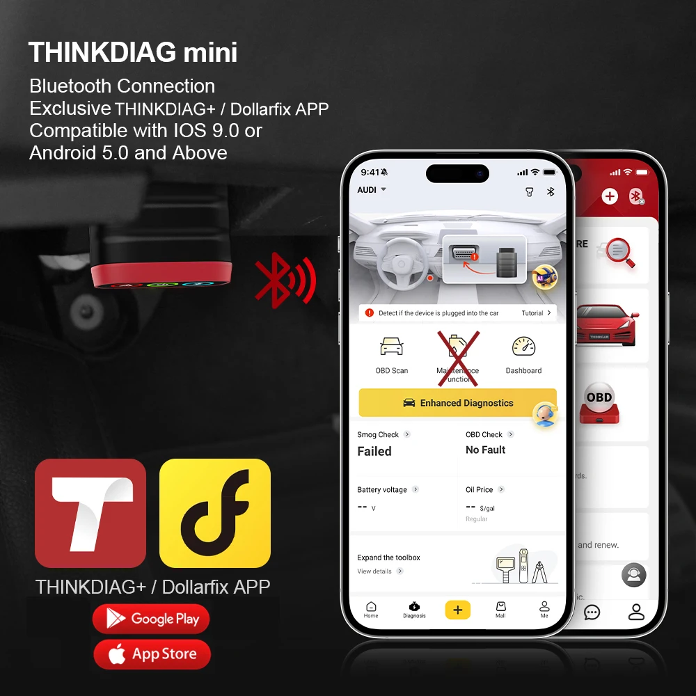 THINKCAR THINKDIAG MINI Auto OBD2 Scanner Full Systems Diagnostics All Car Lifetime Free Automotive Diagnosis Scan Tools