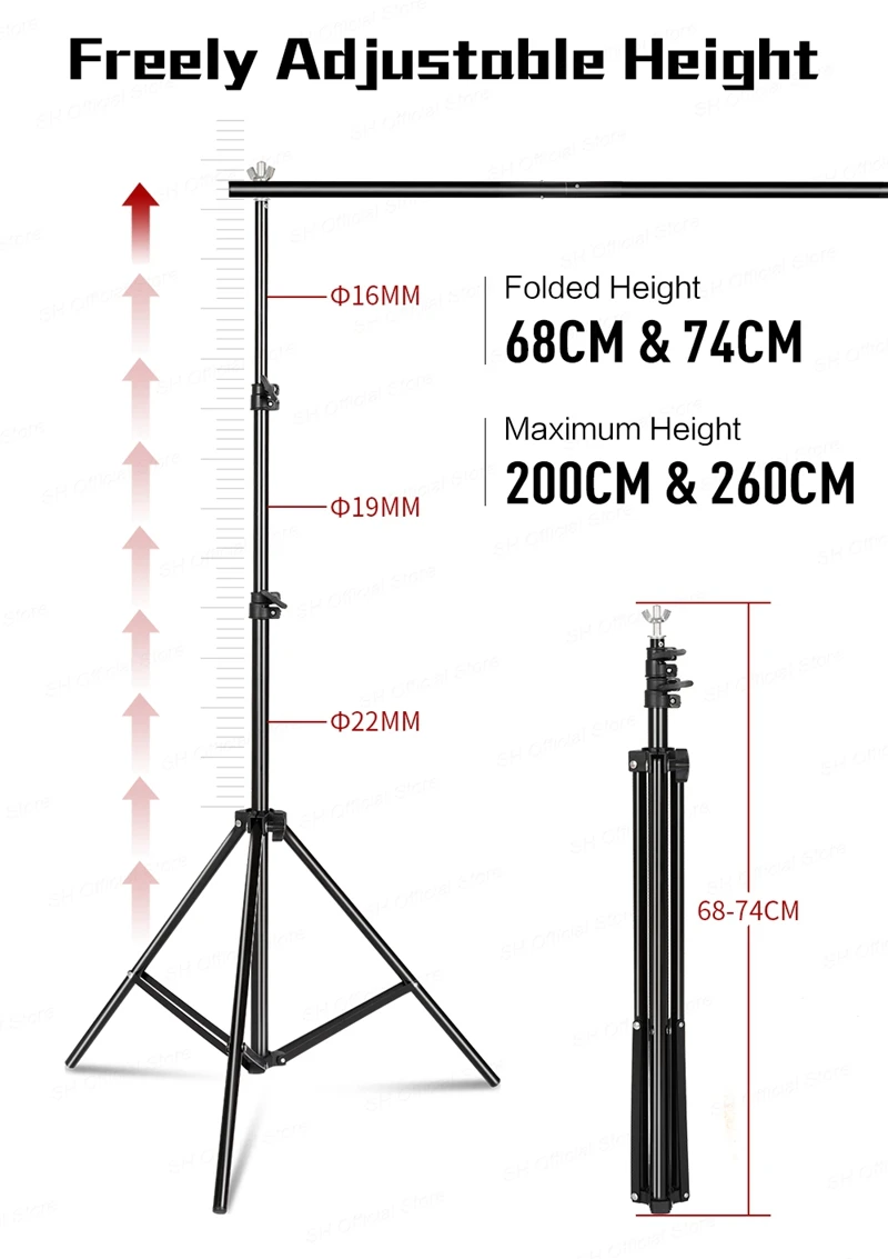 2X2M 2X3M 2.6X3M Background Stand Photography Photo Studio Green Screen Backdrops Chromakey Support System Frame Chroma Video