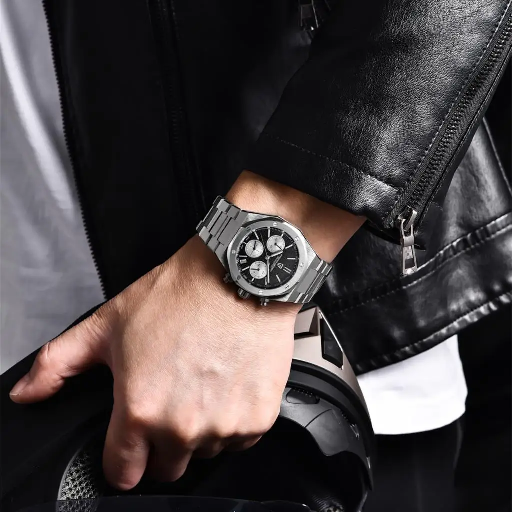 PAGANI DESIGN PD1707 Men's Quartz Watches 40MM Stainless Steel Sapphire Glass Top Brand Watch Gift for Men Reloj Hombre 2024 New