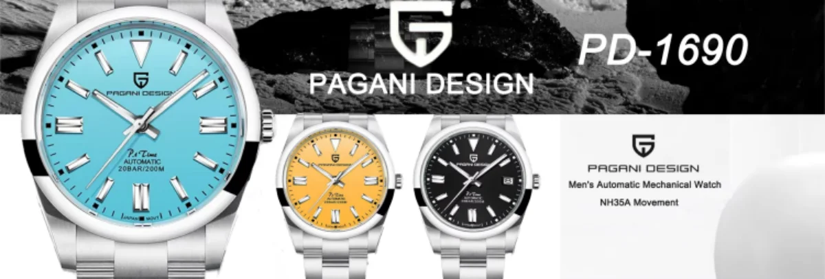 PAGANI DESIGN PD1707 Men's Quartz Watches 40MM Stainless Steel Sapphire Glass Top Brand Watch Gift for Men Reloj Hombre 2024 New