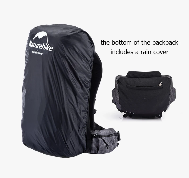 Naturehike Men's Backpack 40L Climbing Backpack Travel Shoulder Bag Fishing Trekking Rucksack Camping Hiking Backpack with Cover