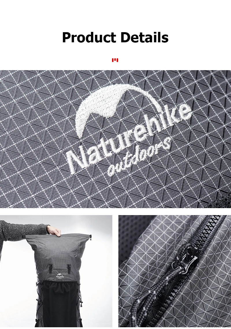 Naturehike Men's Backpack 40L Climbing Backpack Travel Shoulder Bag Fishing Trekking Rucksack Camping Hiking Backpack with Cover