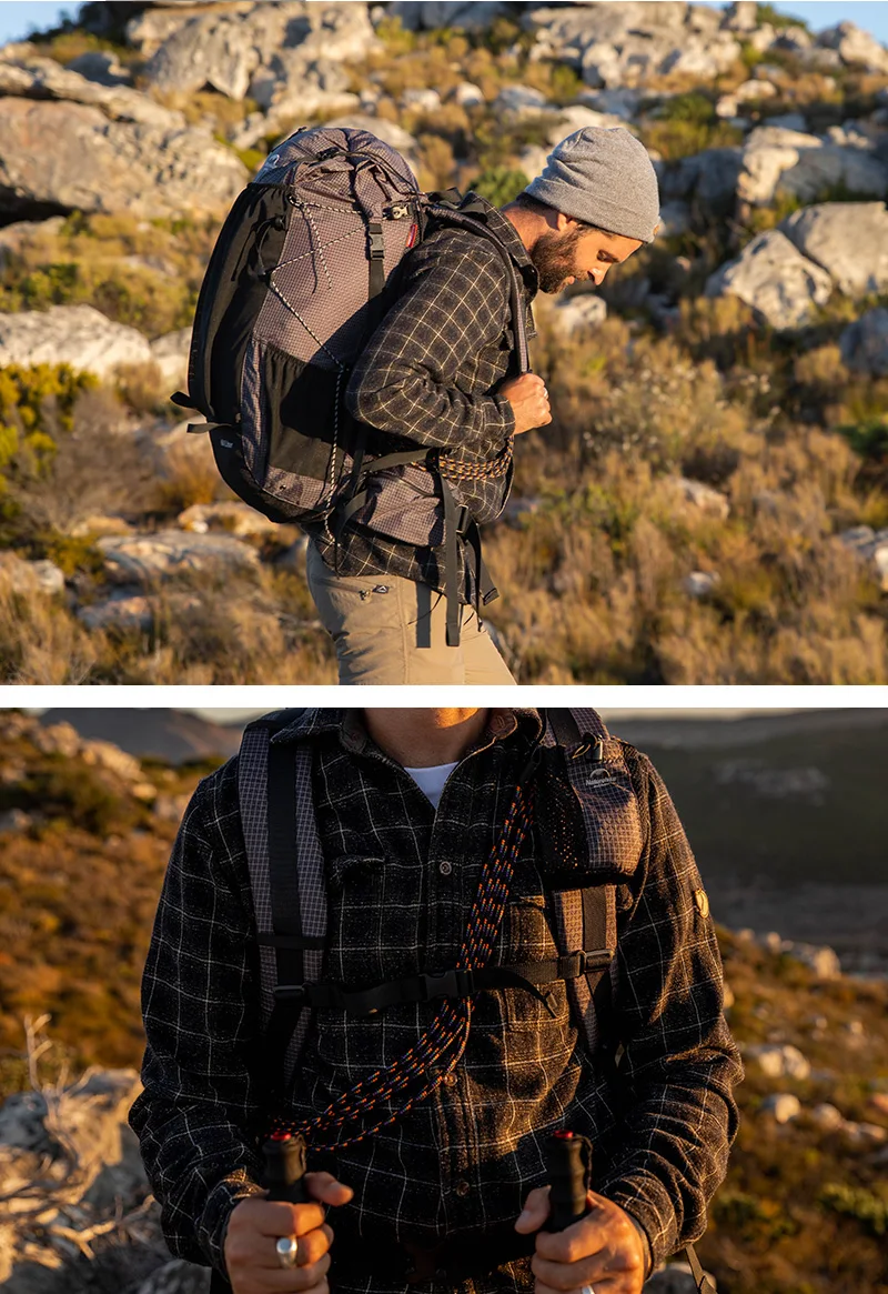 Naturehike Men's Backpack 40L Climbing Backpack Travel Shoulder Bag Fishing Trekking Rucksack Camping Hiking Backpack with Cover