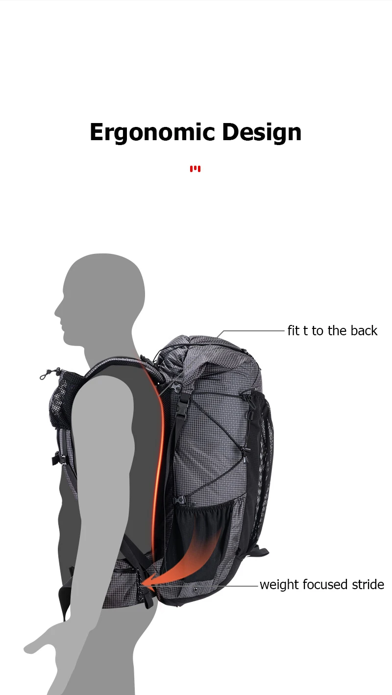 Naturehike Men's Backpack 40L Climbing Backpack Travel Shoulder Bag Fishing Trekking Rucksack Camping Hiking Backpack with Cover