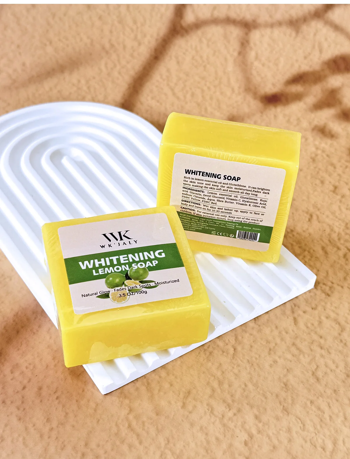WK JALY Lemon Brightening Soap, Anti Acne, Remove Dark Spots, Cleansing Soap For Face Body, Improve Uneven Skin Tone for Women