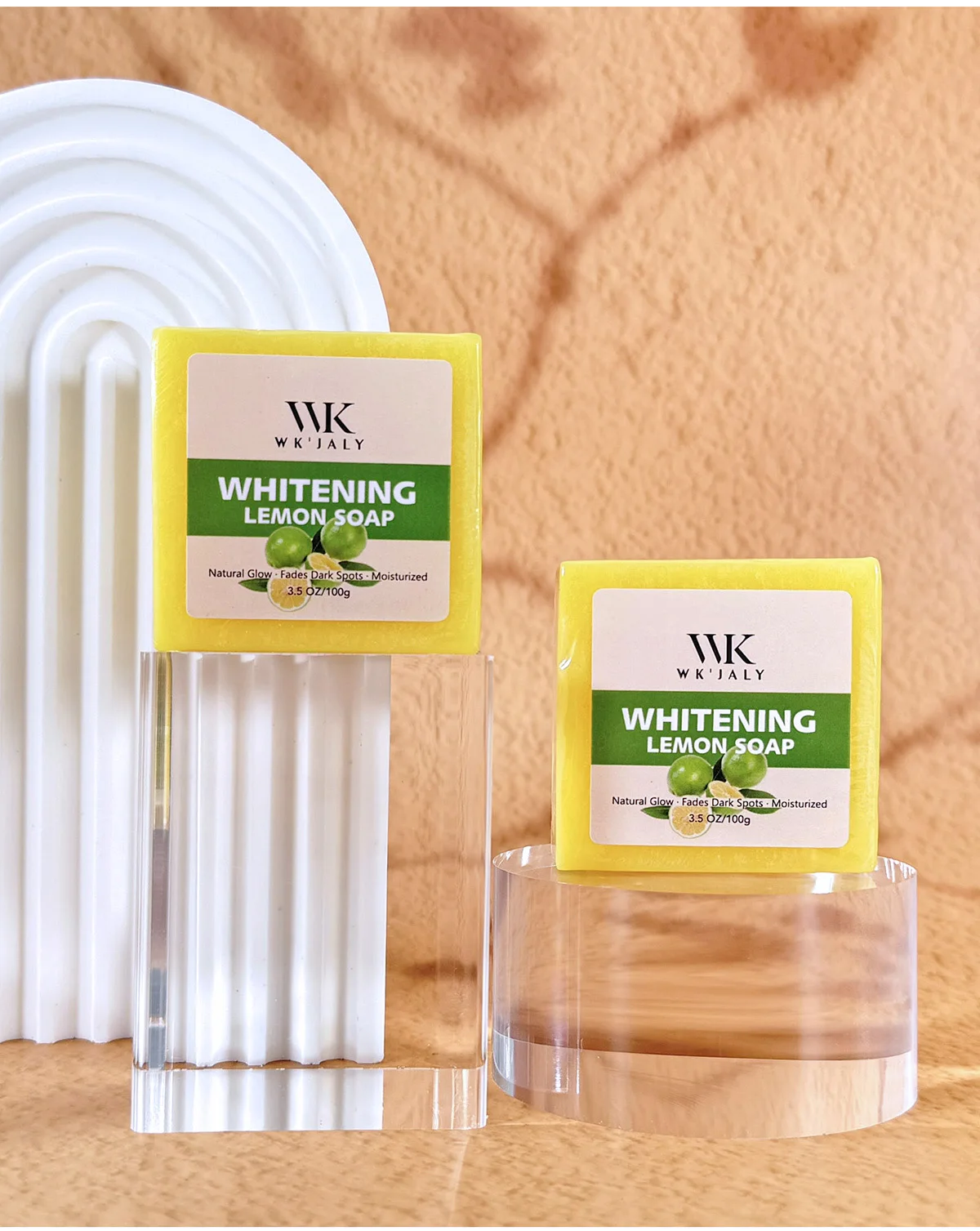 WK JALY Lemon Brightening Soap, Anti Acne, Remove Dark Spots, Cleansing Soap For Face Body, Improve Uneven Skin Tone for Women