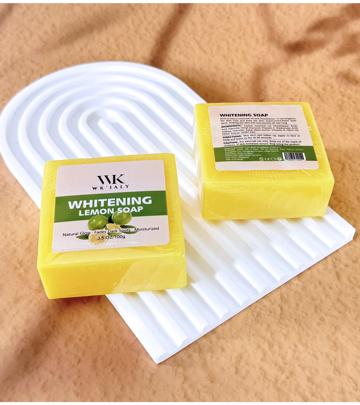 WK JALY Lemon Brightening Soap, Anti Acne, Remove Dark Spots, Cleansing Soap For Face Body, Improve Uneven Skin Tone for Women