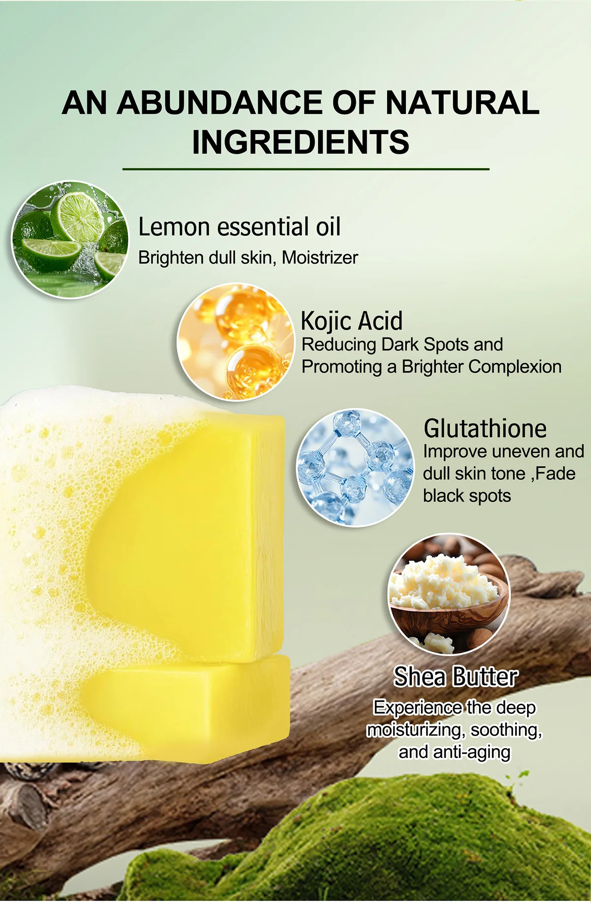 WK JALY Lemon Brightening Soap, Anti Acne, Remove Dark Spots, Cleansing Soap For Face Body, Improve Uneven Skin Tone for Women