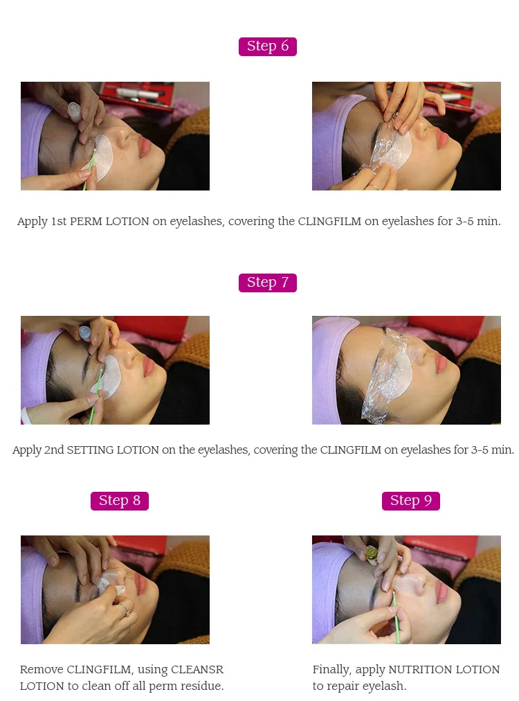 10 Pairs/Lot Eyelash Lifting Lotion 0.8g/Bag Sachet 5-8 Minutes Fast Eyelash Perm Eye Lash Lift Kit Customize Logo