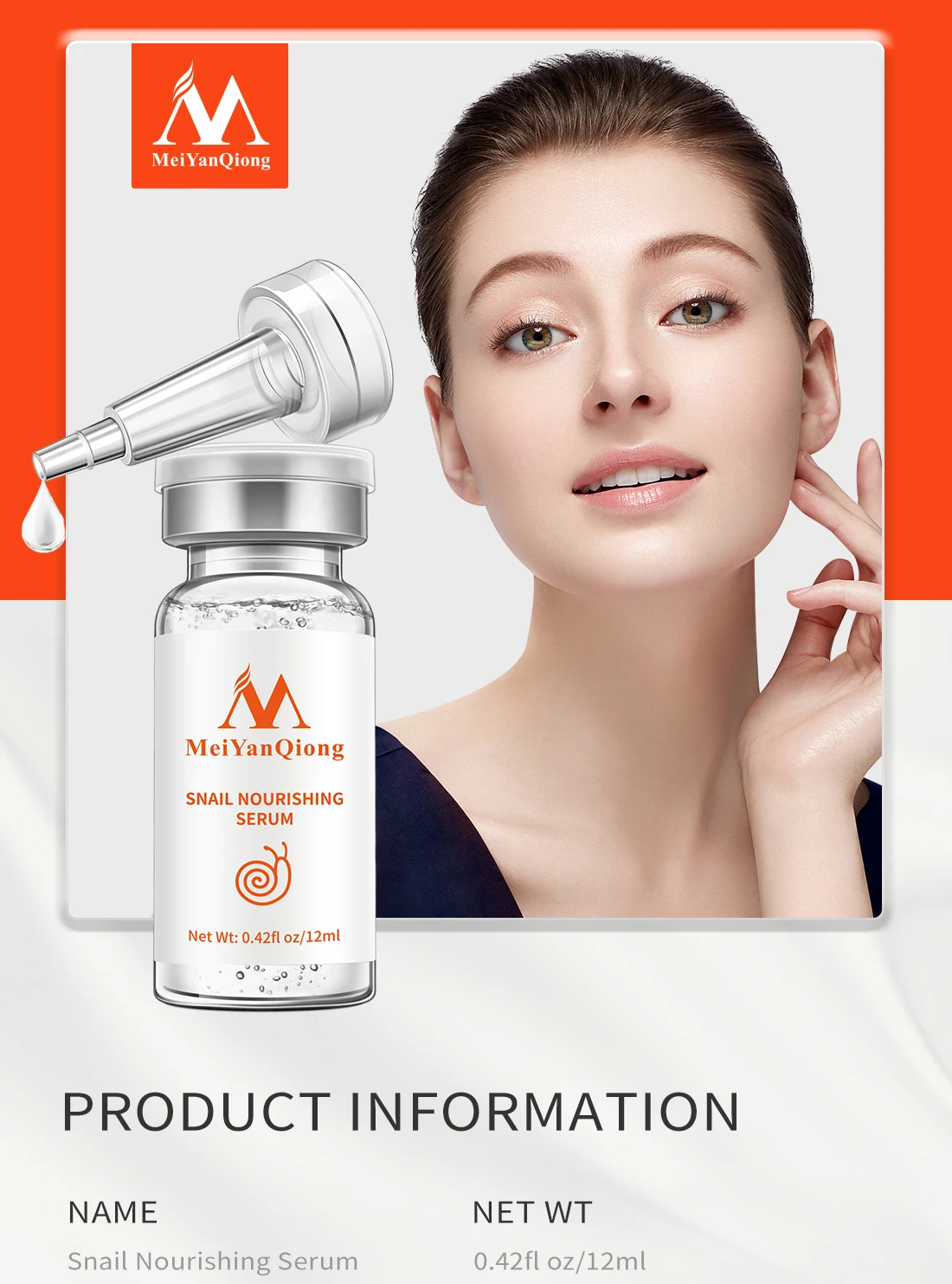 Pore Ampoule Snail 100% Essence Hyaluronic Acid Shrink Pores Original Solution Moisturizing Essence Rejuvenating Essence