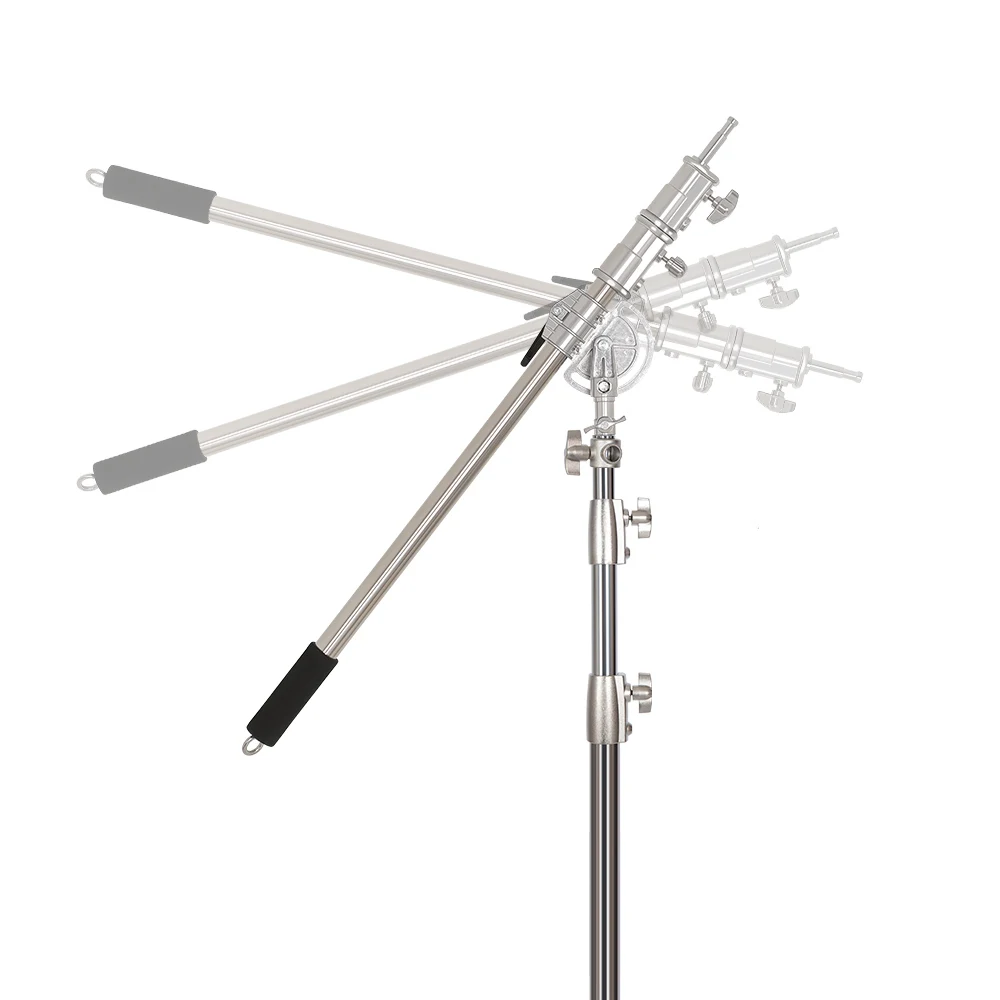 SH 2.9m Light Stand With Stainless Steel Kit Cross Arm With Weight Bag Photo Studio Accessories Extension Telescopic Rod 2.49M