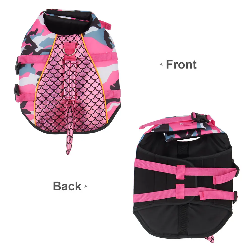 Shiny Dog Swimming Wear Safety Clothes Vest Swimming Suit Outdoor Pet Dog Float Life Jacket Vest XS-2XL