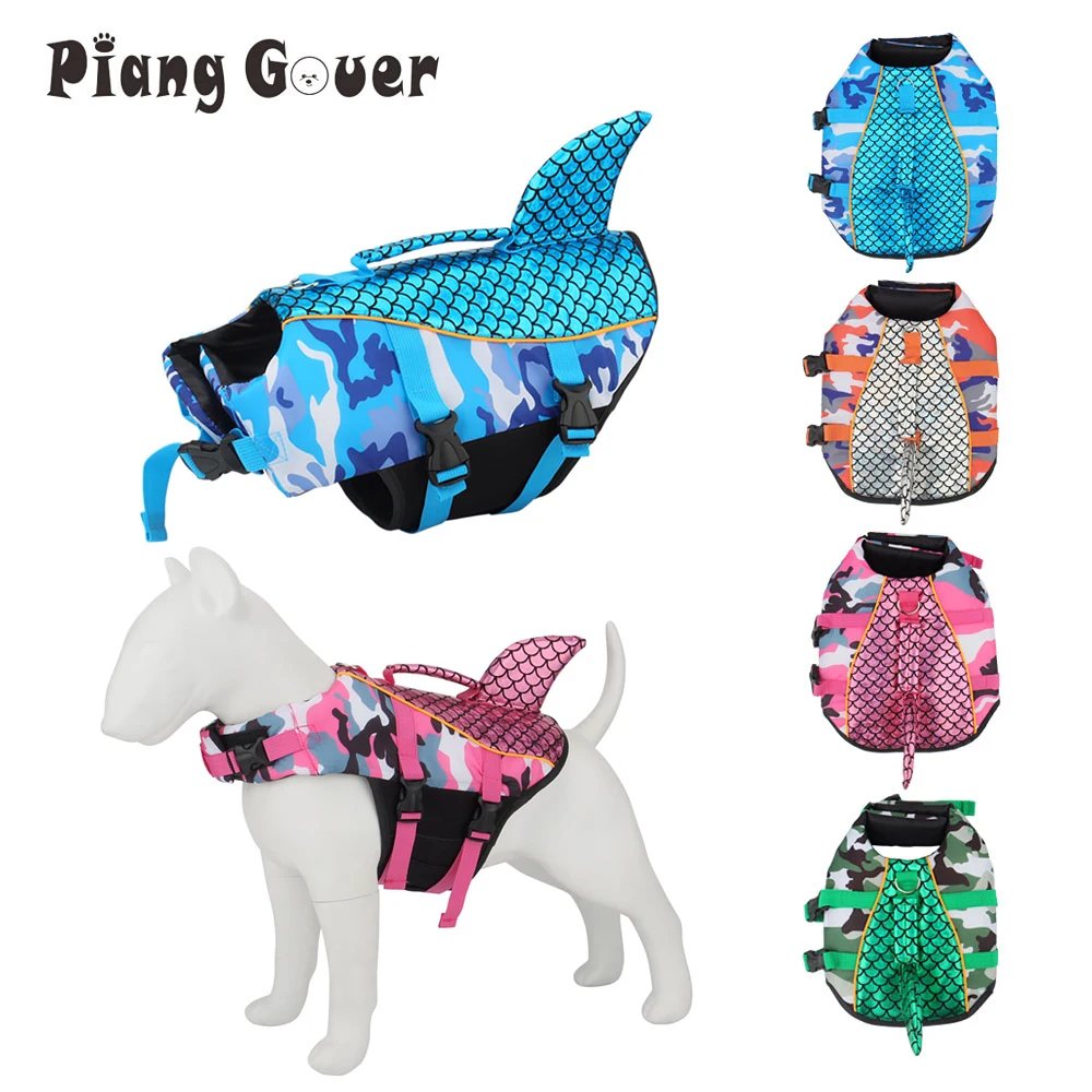 Shiny Dog Swimming Wear Safety Clothes Vest Swimming Suit Outdoor Pet Dog Float Life Jacket Vest XS-2XL