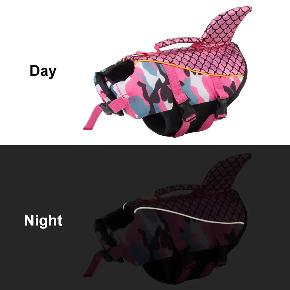 Shiny Dog Swimming Wear Safety Clothes Vest Swimming Suit Outdoor Pet Dog Float Life Jacket Vest XS-2XL