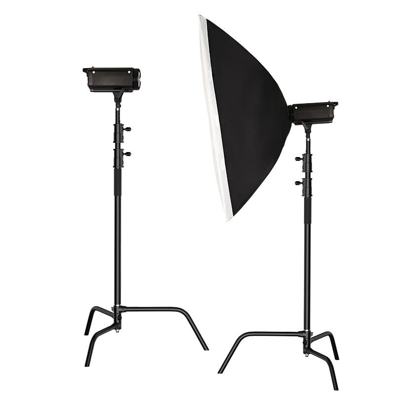 2.6M/8.5FT Stainless Steel Century Foldable Light Stand Tripod Magic Leg Photography C-Stand For Spot Light,Softbox,Photo Studio