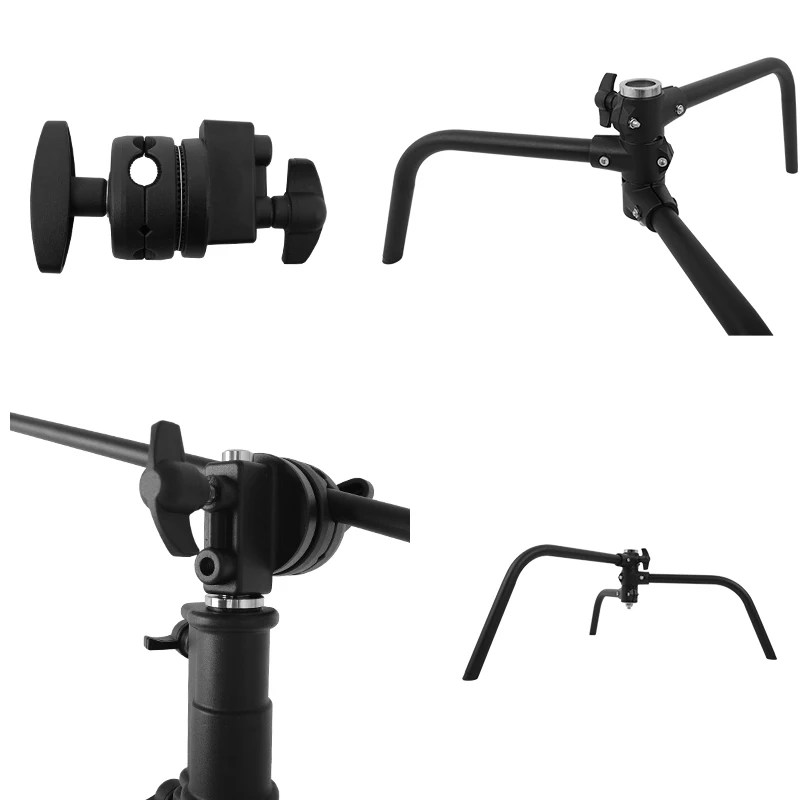 2.6M/8.5FT Stainless Steel Century Foldable Light Stand Tripod Magic Leg Photography C-Stand For Spot Light,Softbox,Photo Studio