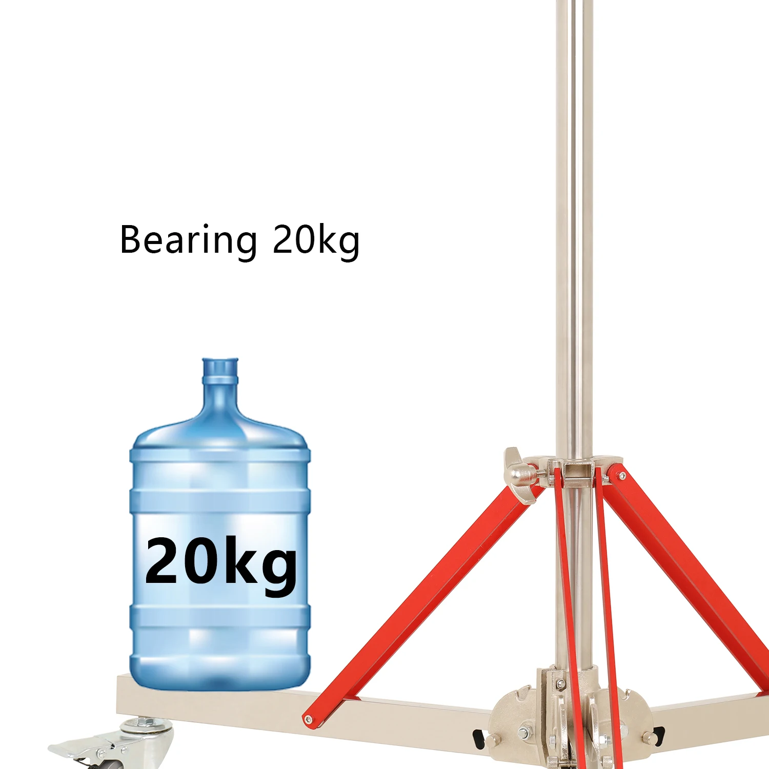 119-320cm Adjustable Heavy Duty Stainless Steel Photography C-Stand Base With Wheels Suitable For Mobile Shooting In Photography