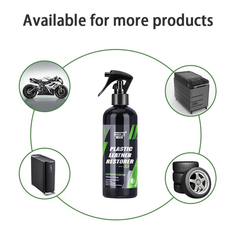 HGKJ S3 Car Interior Parts Liquid Leather Plastic Renovator Refreshing Restorer Foam Cleaner Spray Refurbishment Paste for Auto