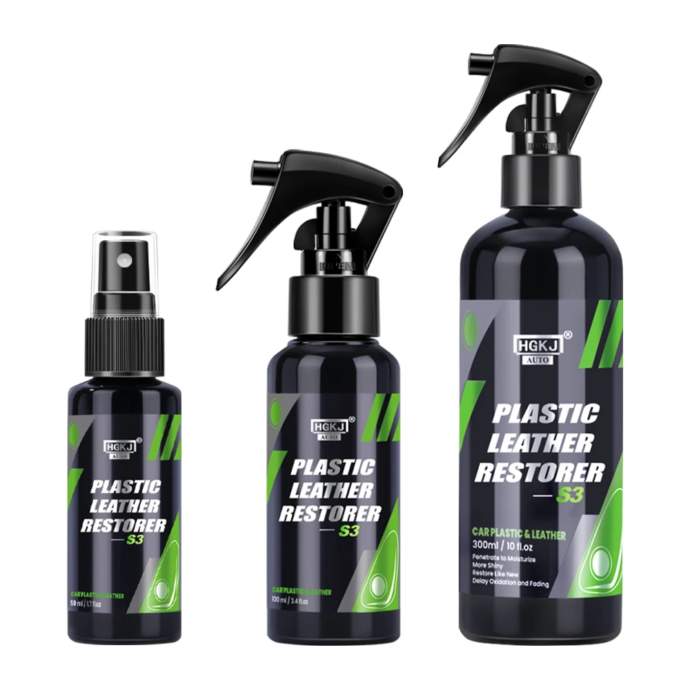 HGKJ S3 Car Interior Parts Liquid Leather Plastic Renovator Refreshing Restorer Foam Cleaner Spray Refurbishment Paste for Auto