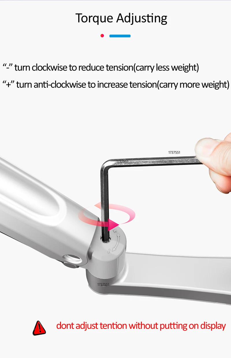 NB NEW H100 22-35' Monitor Holder Arm Gas Spring Full Motion LCD TV Mount 2-12kg Dual Arm Clamp Bracket