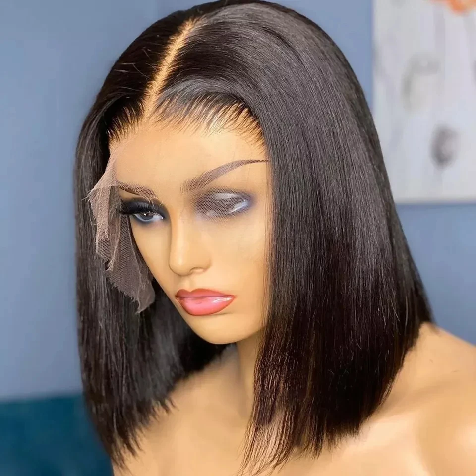 Brazilian Straight 13x4 HD Lace Front Wig Short Bob Human Hair Wigs Remy Hair for Black Women 4x4 Lace Closure Bob Wigs Cheap