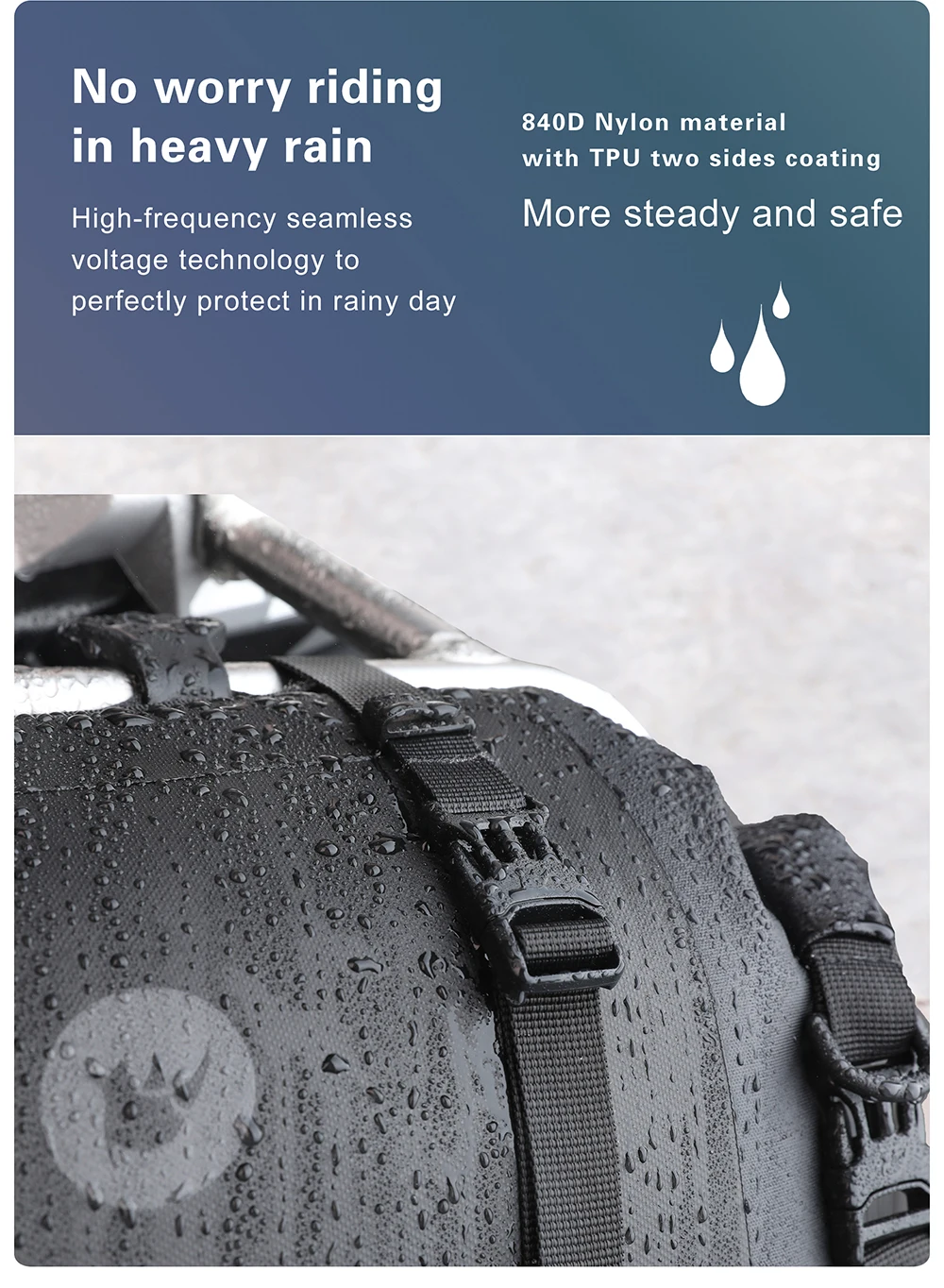 Rhinowalk Motorcycle Side Bag 100% Waterproof 8L/12L/16L/24L Big Capacity Motor Luggage Saddle Bag Outdoor Pannier Trunk Bag