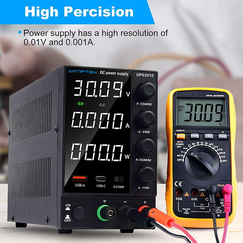 Adjust DC Power Supply Adjustable Lab Bench Power Source 30V 10A 5A 60V 5A AC Switching Stabilized Bench Source Wanptek DPS3010U