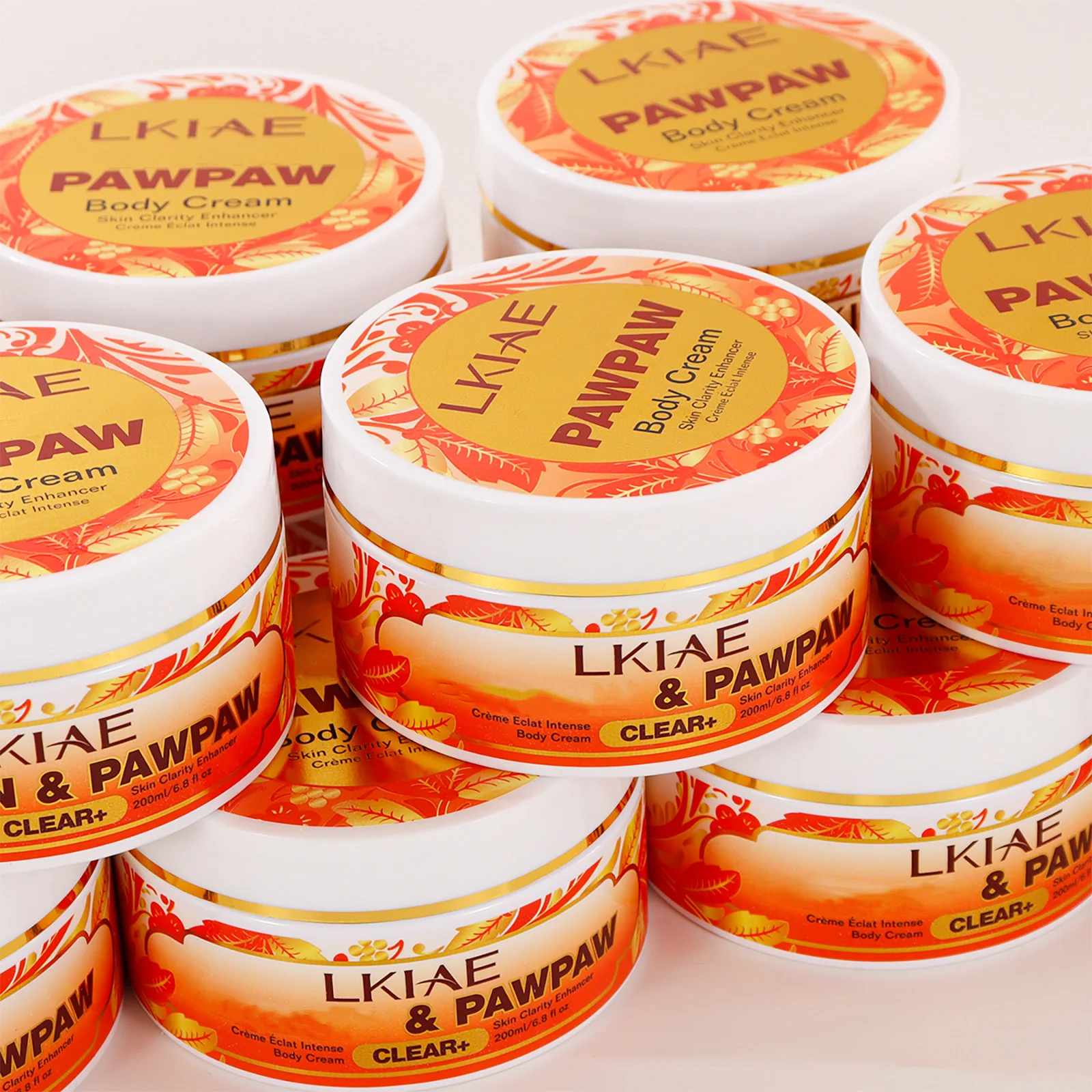 LKIAE Pawpaw Lightening Body Cream, With Carrot Oil, Deeply Moisturizing, Smooth Skin, Anti Dark Spots, Hyperpigmentation, 200ml