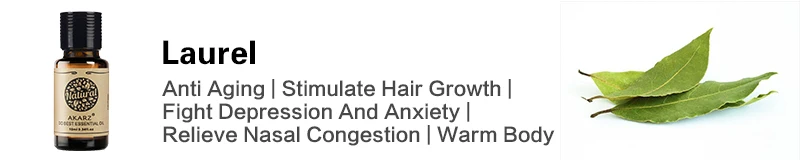 AKARZ Laurel Essential Oil Natural Acne Removal Healing Wound Stimulate Hair Growth Healing Wound Bay Essential Oil