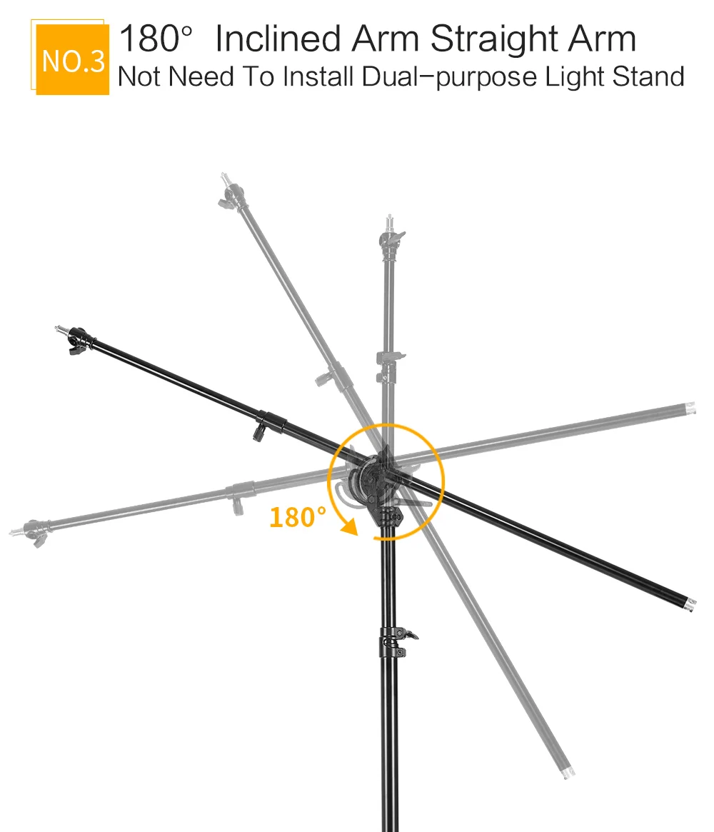 Light C Stand 1.6-4M Metal Tripod Crossbar Arm Magic Photography Equip Heavy Duty Studio Photo Accessory lighting Boom Arm