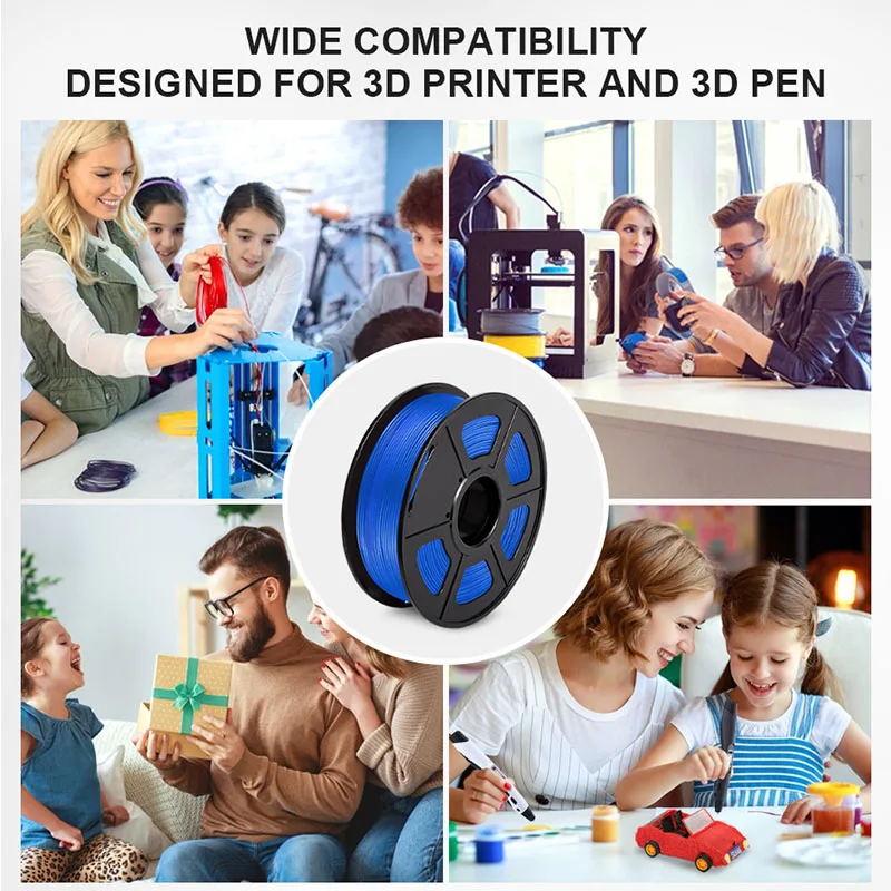 JAYO ABS/PLA META/PETG/SILK/TPU/Wood/ Rainbow/Marble 3D Printer Filament 1.75mm 10 Roll 3D Printing Materials for 3D Printer