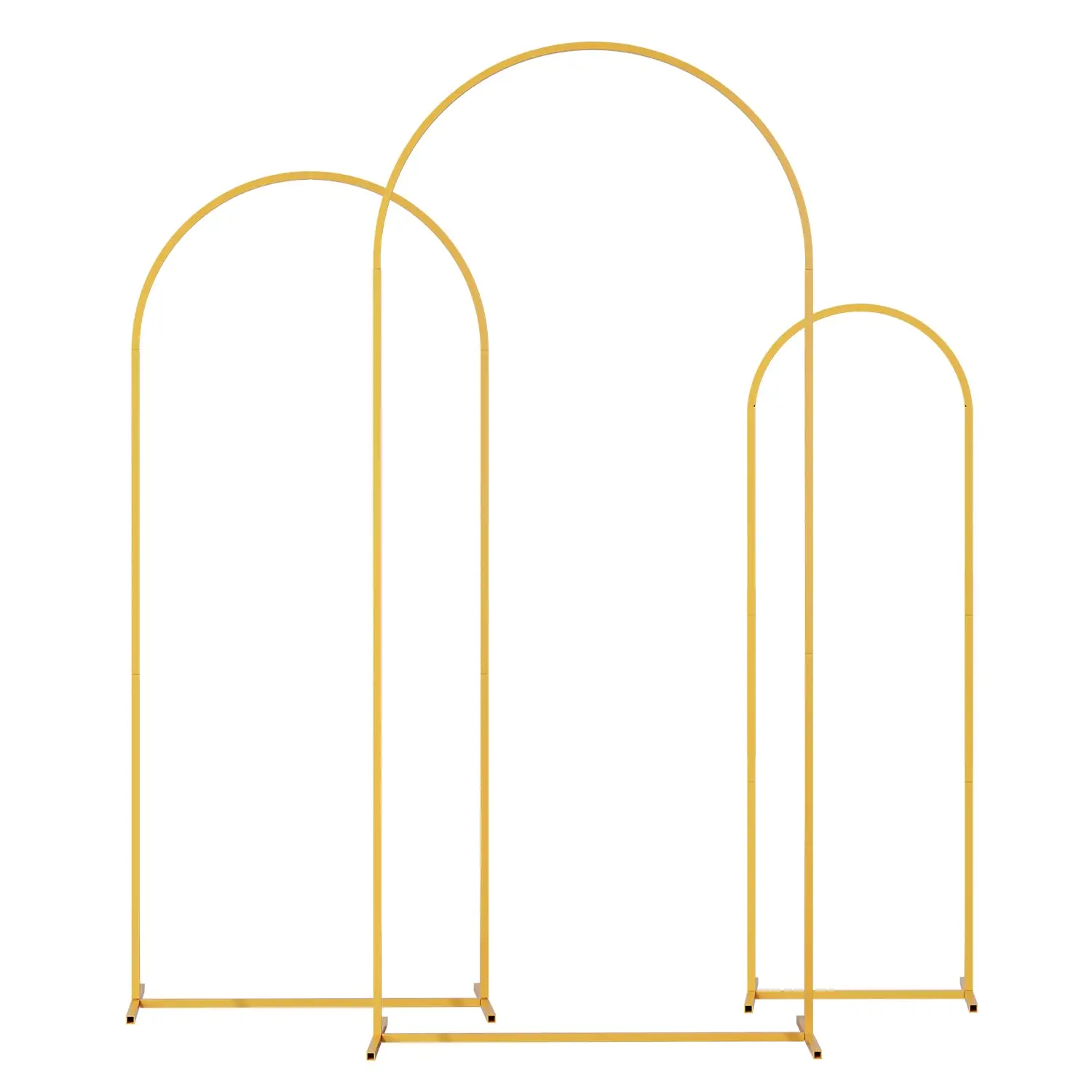 Metal Wedding Arch, Set of 3 Backdrop Stand for Wedding, Bridal, Indoor Outdoor Party Decoration