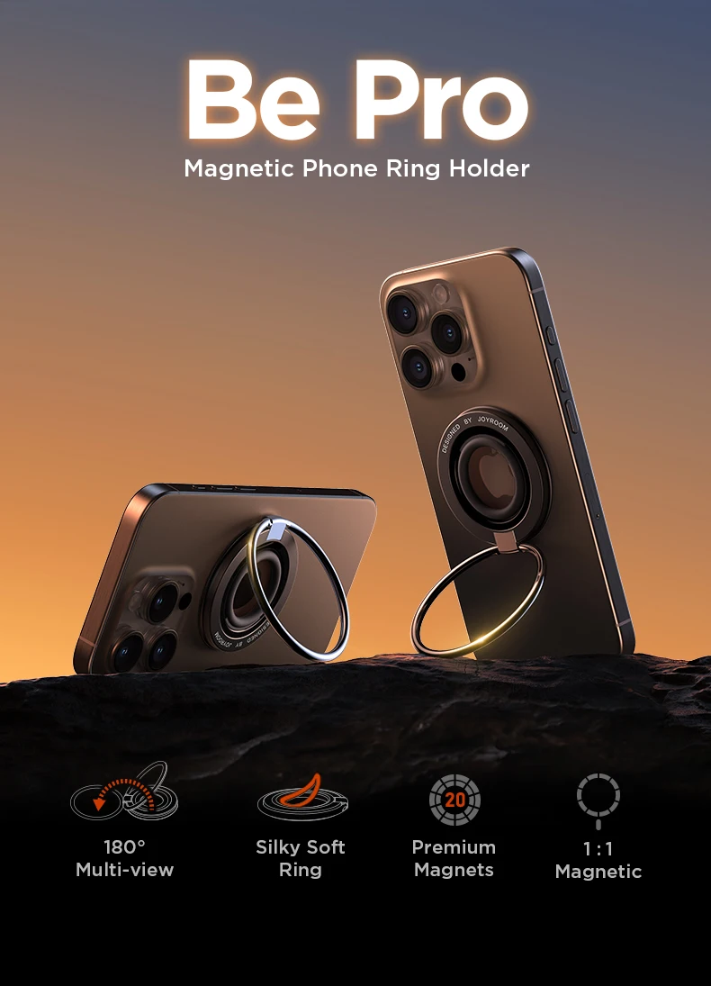 Joyroom Ring Phone Holder Colorful Magnetic Kickstand Silicone Ring Magnetic Phone Grip Holder Stand For iPhone 16 15 14 Pro Max