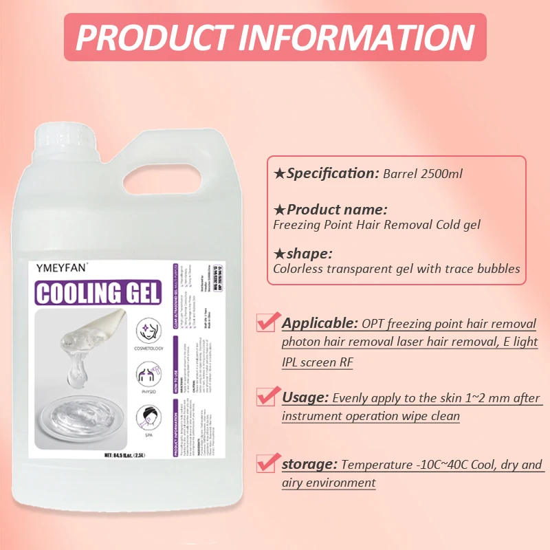 2.5L Gel Conductor Radiofrecuencia y Cavitacion Clear Contact Gel for Ultrasound Beauty Face and Body Skin Care