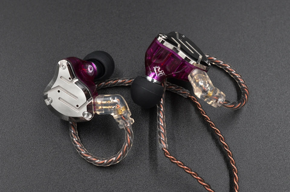KZ ZS10 Pro Gold Earphones 4BA+1DD Hybrid 10 drivers HIFI Bass Earbuds In Ear Monitor Headphones Noise Cancelling Metal Headset