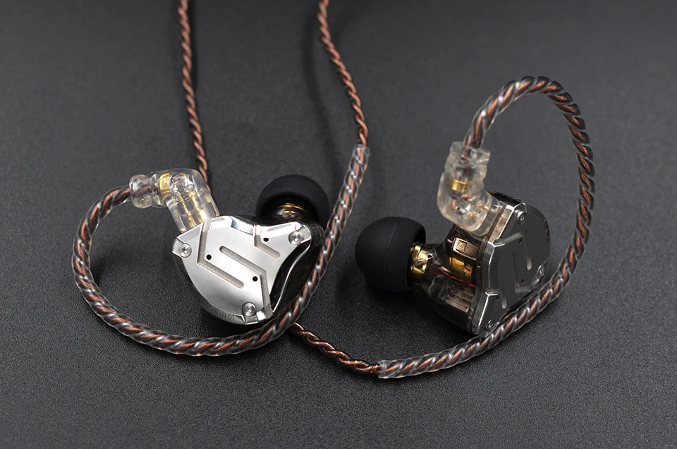 KZ ZS10 Pro Gold Earphones 4BA+1DD Hybrid 10 drivers HIFI Bass Earbuds In Ear Monitor Headphones Noise Cancelling Metal Headset