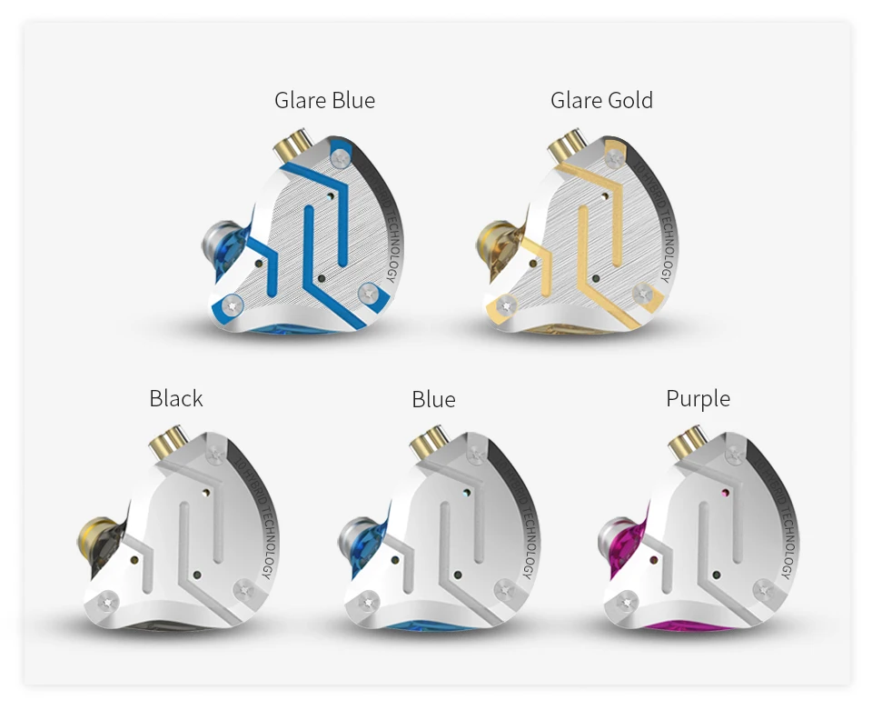KZ ZS10 Pro Gold Earphones 4BA+1DD Hybrid 10 drivers HIFI Bass Earbuds In Ear Monitor Headphones Noise Cancelling Metal Headset