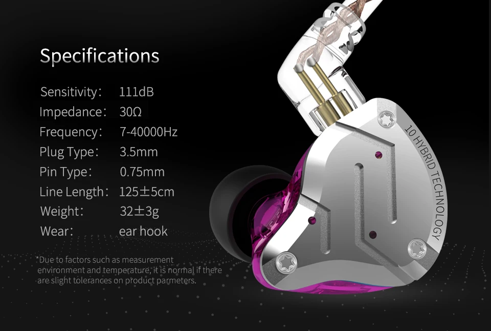 KZ ZS10 Pro Gold Earphones 4BA+1DD Hybrid 10 drivers HIFI Bass Earbuds In Ear Monitor Headphones Noise Cancelling Metal Headset