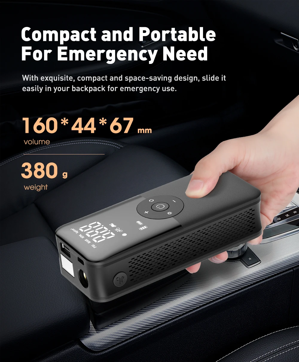 Carsun Air Compressor 12v Air Pump For Car Portable Tyre Inflator Electric Motorcycle Pump Air Compressor For Car Bicycle